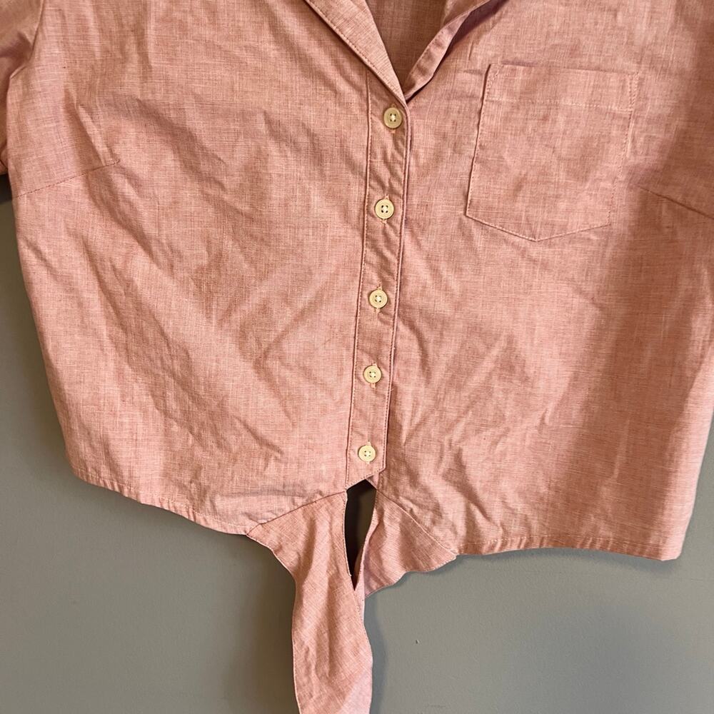 Vintage Faded Glory Button Down with Front tie - Picture 2 of 3